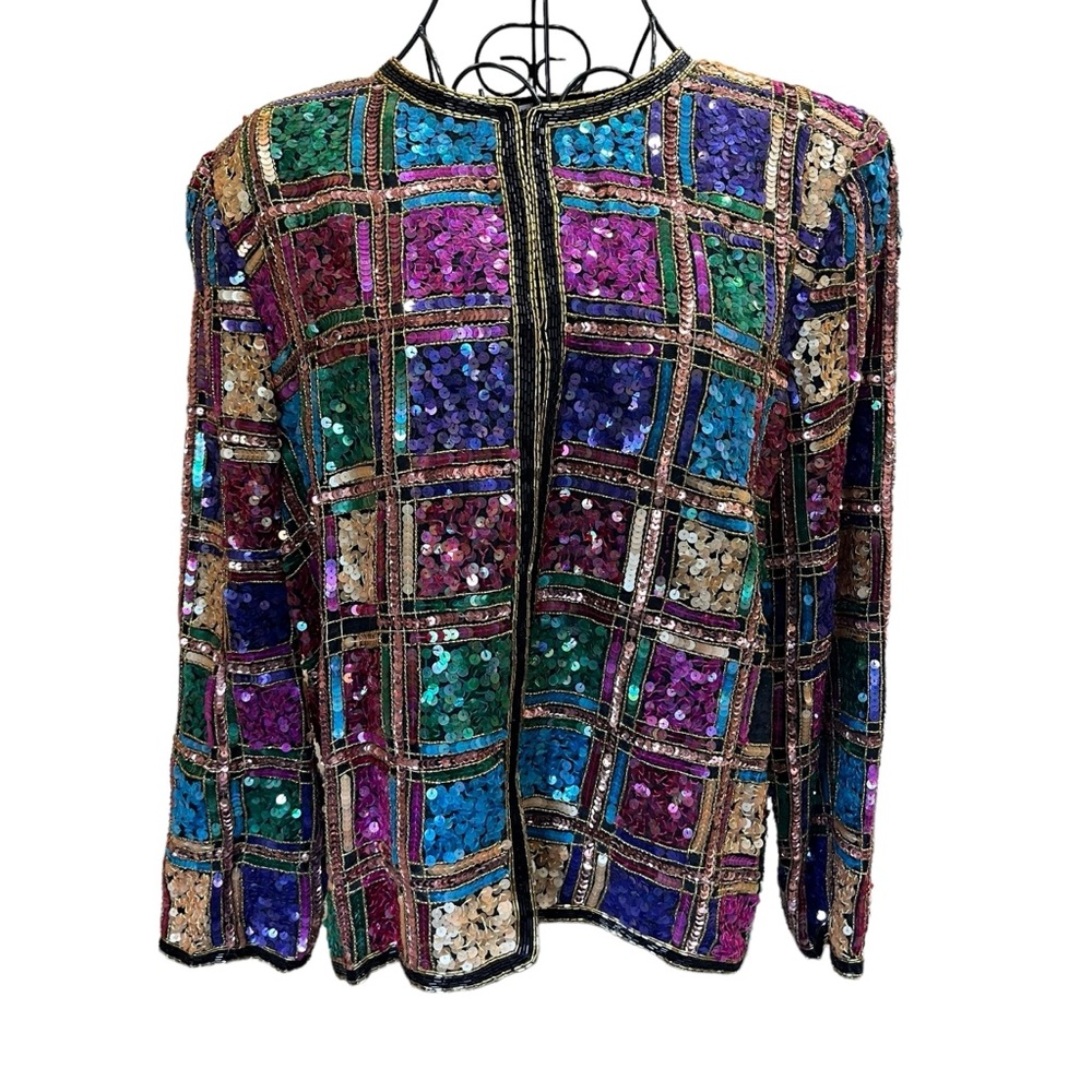 Vintage Laurence Kazar Sequin Blazer - Size LP
